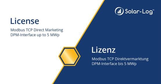 Solar-Log™Modbus TCP Direktvermarktung Lizenz bis 5 MWp